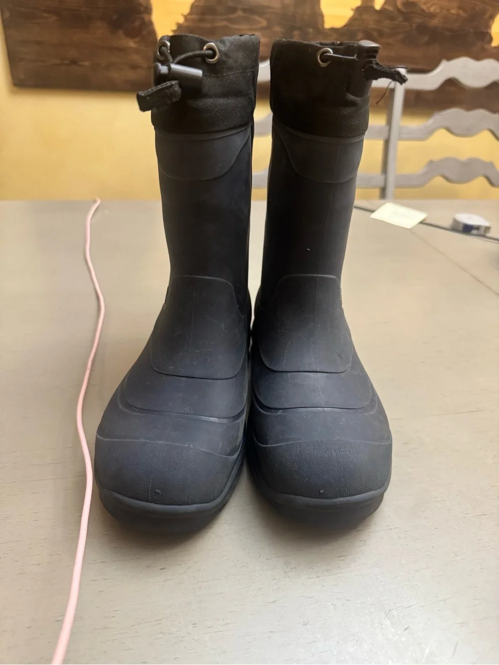 Kamik Kids Size 6 rubber Snow/Rain with liners navy Waterproof Snow & Rain Boots